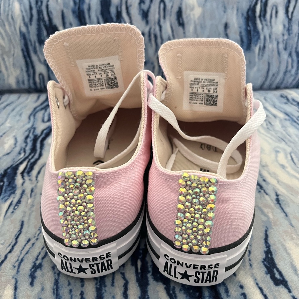 Converse Pink All Star Shoes with White Accents - Picture 3 of 5
